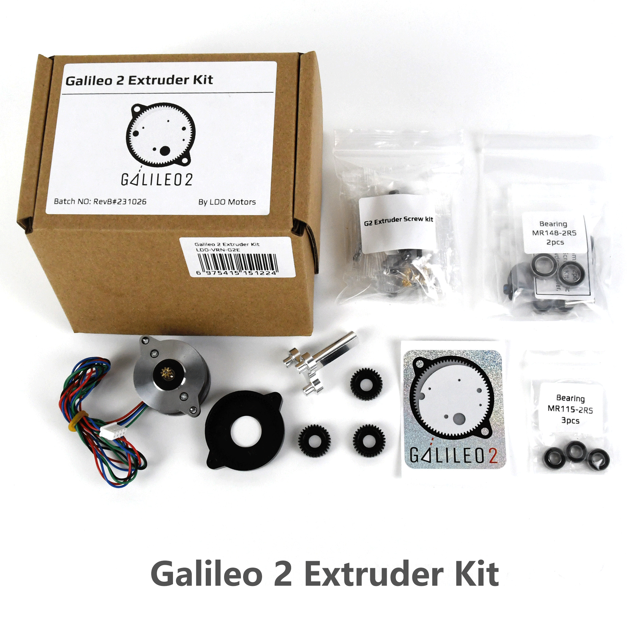 LDO Galileo 2 Extruder Kit - 9:1 Planetary Gearbox, Voron Stealthburner CW2 Drop-In Replacement