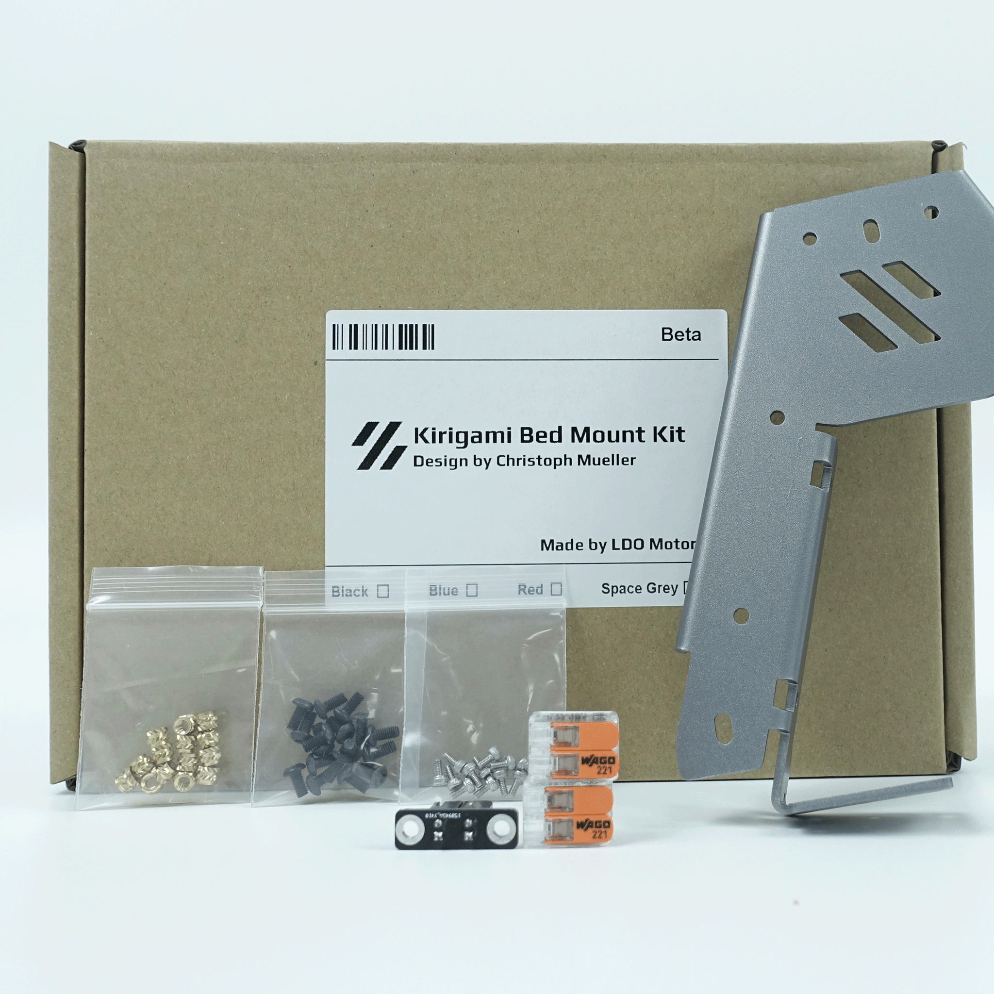 LDO Kirigami Bed Mount Kit for Voron V0 – Lightweight Rigid Z Bed Upgrade with Integrated Wiring & Easy Assembly