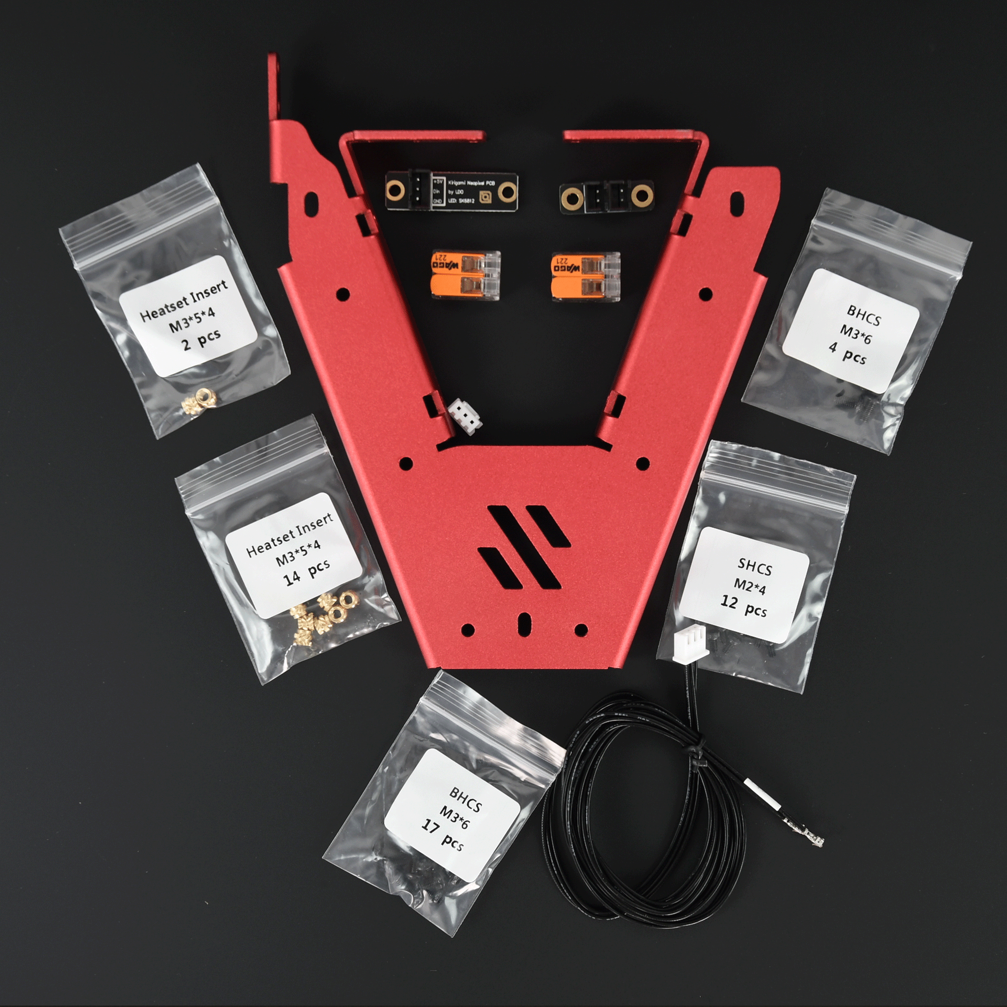 LDO Kirigami Bed Mount Kit for Voron V0 – Lightweight Rigid Z Bed Upgrade with Integrated Wiring & Easy Assembly