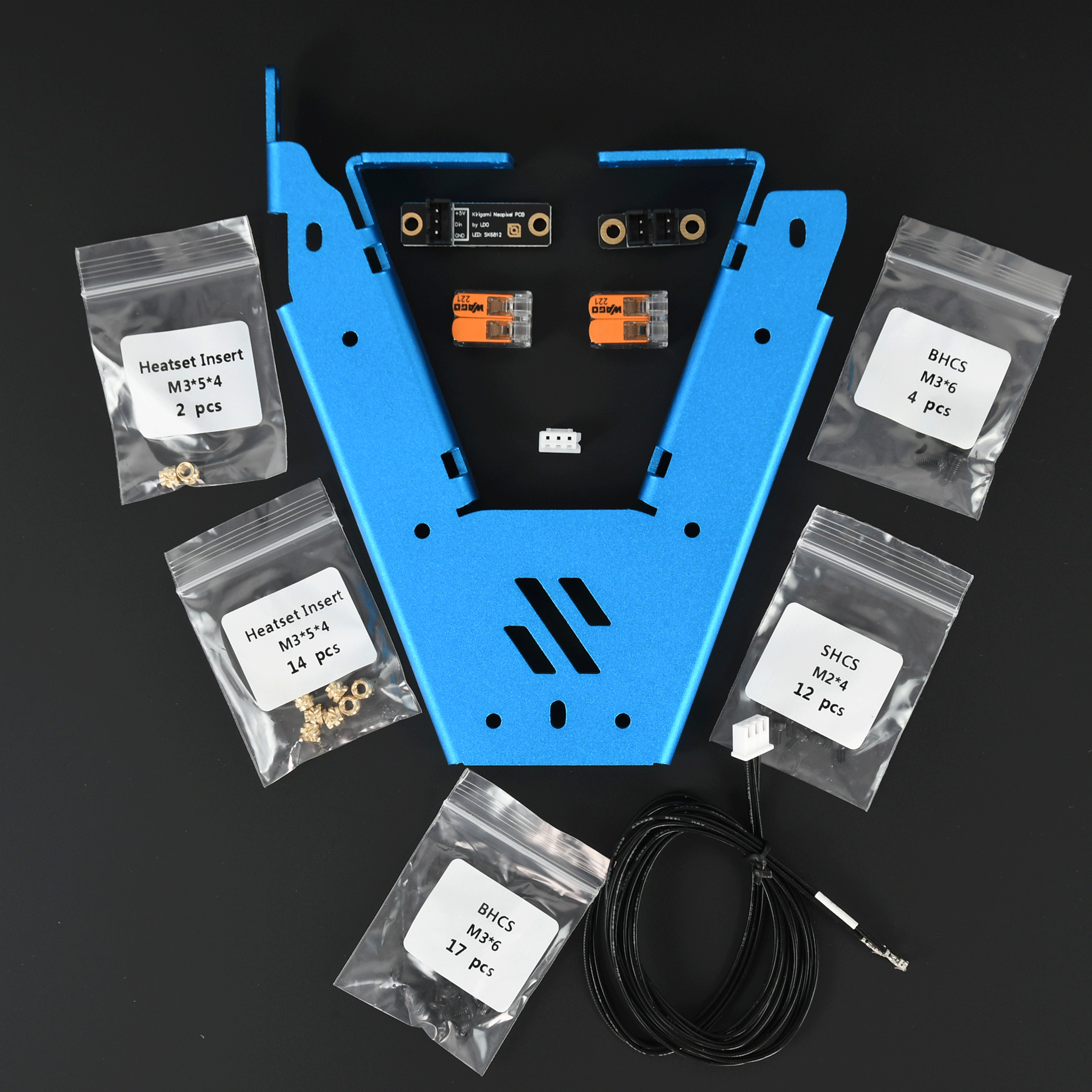 LDO Kirigami Bed Mount Kit for Voron V0 – Lightweight Rigid Z Bed Upgrade with Integrated Wiring & Easy Assembly