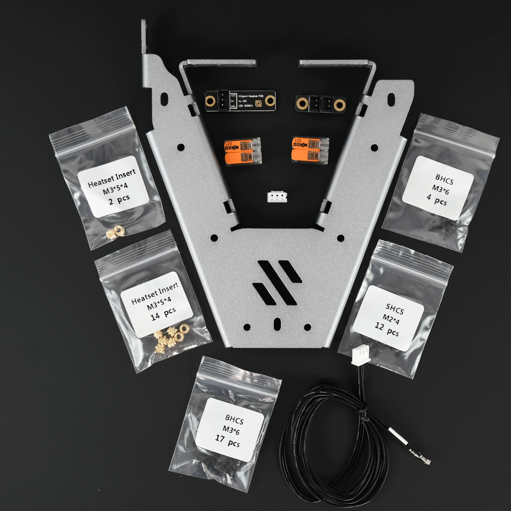 LDO Kirigami Bed Mount Kit for Voron V0 – Lightweight Rigid Z Bed Upgrade with Integrated Wiring & Easy Assembly
