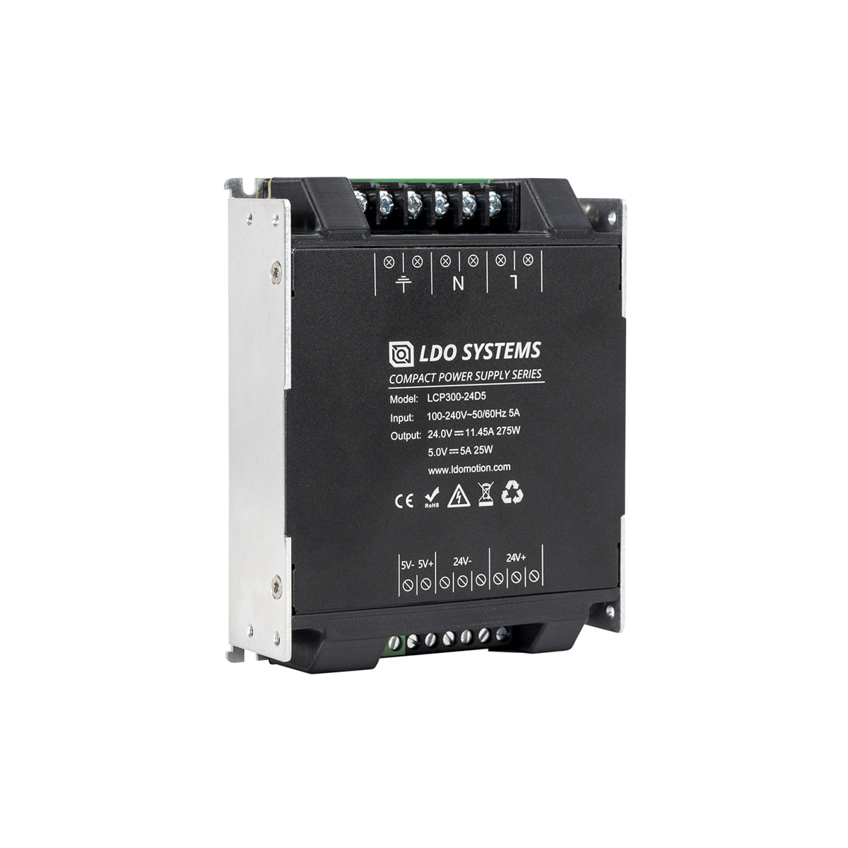 LDO LCP300‑24D5 24V & 5V Power Supply for 3D Printers